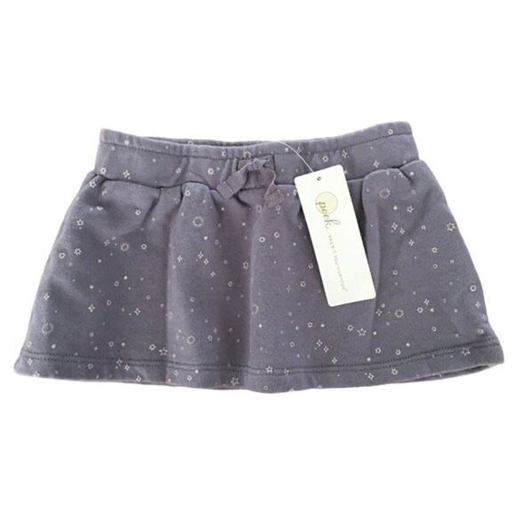 Peek Skirt Toddler Girls Size 3T Star Print Purple Gray Cotton French Terry NWT - Picture 1 of 6